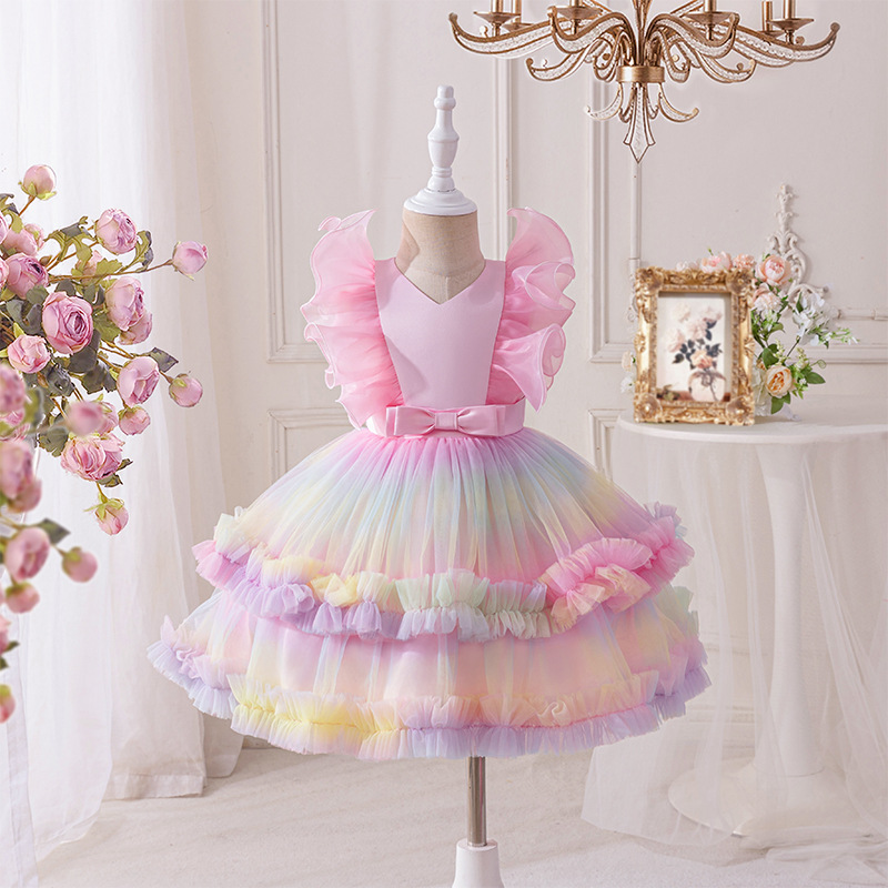 Baby Clothing Dresser - Baby New Mesh Princess Dress Girls