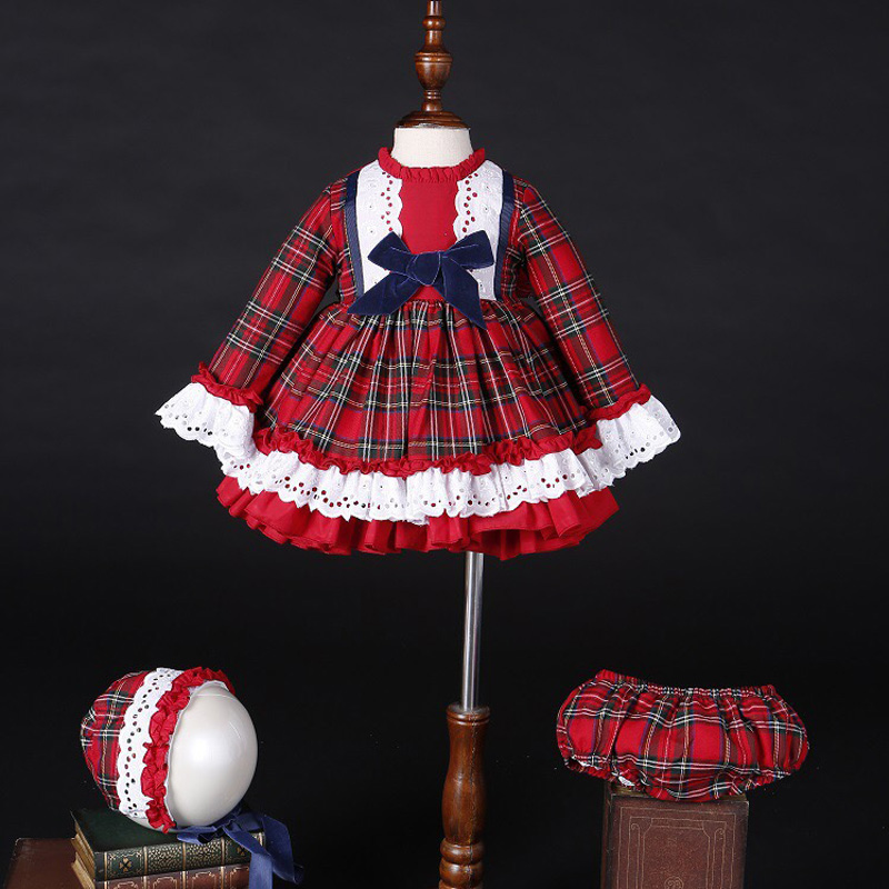 Baby Clothing Dresser - Baby Girl Autumn Winter Christmas Red