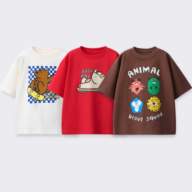 Printed Cartoon T-shirt For Ki - Baby Clothing For Summer review and price