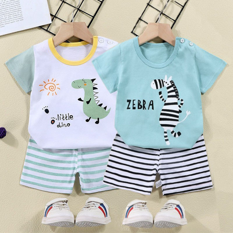 Cotton Tees+Shorts 2-piece Tra - Baby Clothing For Summer review and price
